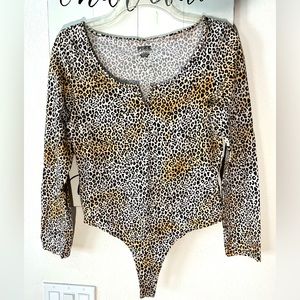 PINK Animal Print Body Suit